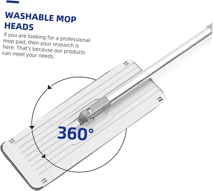 5pcs Flat Mop Cleaning Mops Mop Cloth Replacement Mop Replacement Steammop Pad Steam Mops Flat Floor Mop Steam Floor Mop Cleaning Accessories Wet and Dry Fiber Replacement Head, 36x11cm, Grey