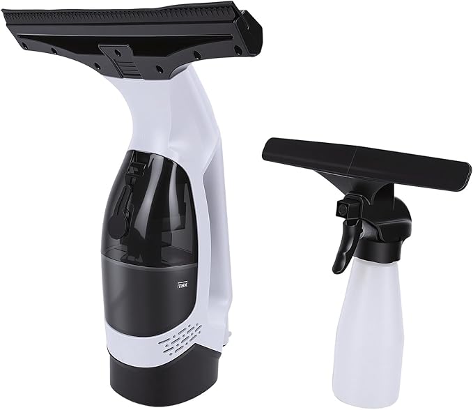 Fafeicy Cordless Window Vacuum Cleaner, Handheld Glass Cleaner with 2000Pa Suction, 280mm Wide Squeegee for Streak Free Shower Doors, and Tile, 150ml Tank