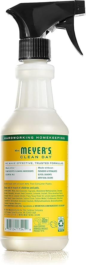 Mrs. MEYER'S Clean Day All-Purpose Cleaner Spray, Honeysuckle, 16 Fl Oz. (Pack of 12)