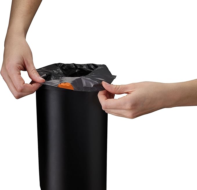 Joseph Joseph Eco Liners IW8 Eco Recycled plastic Bin Liners, Kitchen Bathroom Trash Bags With Tie Tape Drawstring Handles, Extra Strong – Pack of 20, Holds 5 Litres/ 1.3 Gallons