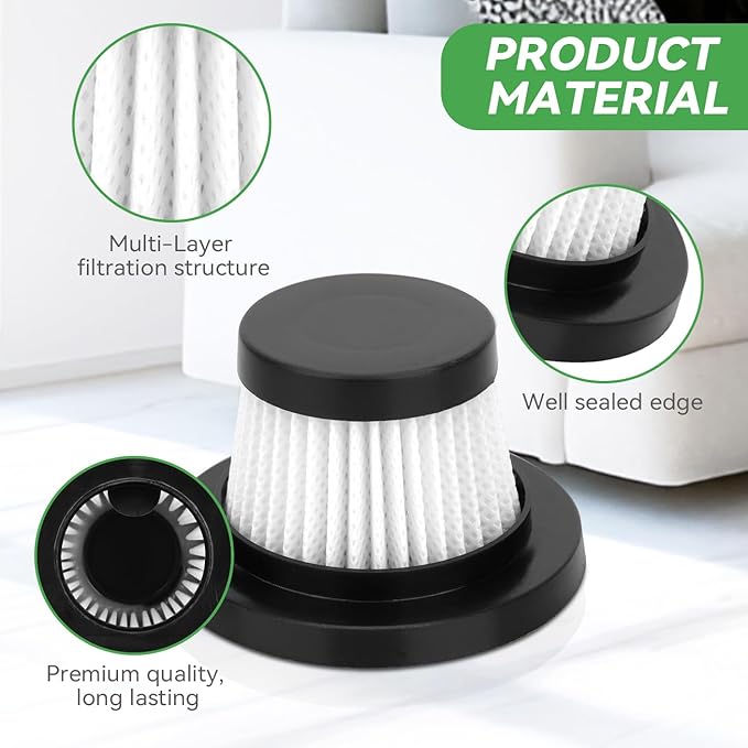 Hepa Filter Replacement for Handheld Vacuum Cleaner as Seen on TV: Washable and Reusable Filters Fit for Compact Cordless Handheld Vacuum Cleaner (14 Pack)