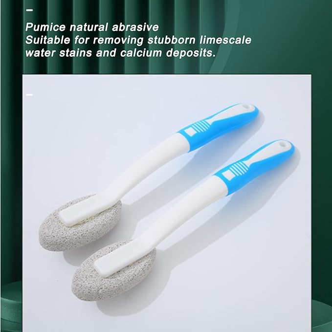 Pumice Stone Cleaning Brush, Hard Water Toilet Bowl Ring Remover Cleaner for Household Sink Pool Bathroom Kitchen, Toilet Bowl Cleaner Hard Water Ring Remover