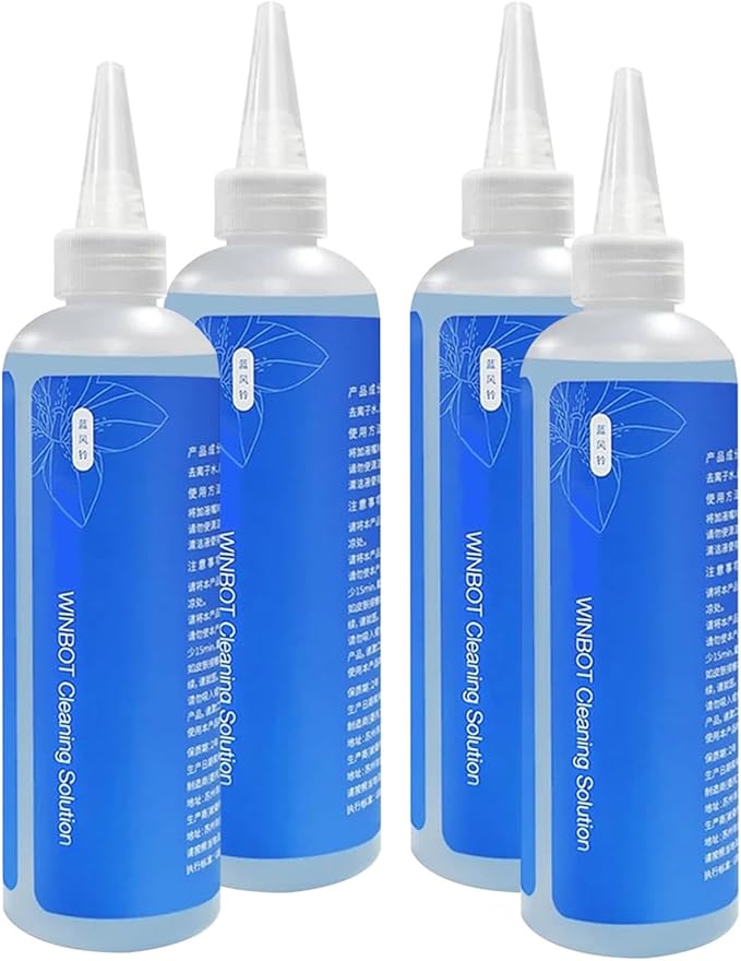 230ml Window Cleaning Solution - Compatible with Ecovacs Winbot W2 Omni/W2 Pro Omni/W2 Pro/W1/W1 Pro/W1s/Mini, Robot Cleansing Fluid & Agent(4PCS)