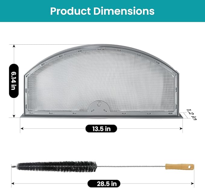 2 Pack WE03X23881 Stainless Steel Dryer Lint Filter Replacement Compatible with GE/Hotpoint GTD42EASJ2WW GTD33EASK0WW GTX22EASK0WW GTD65GBSJ3WS Dryer Lint Screen Trap,Replaces AP6031713 PS11763056