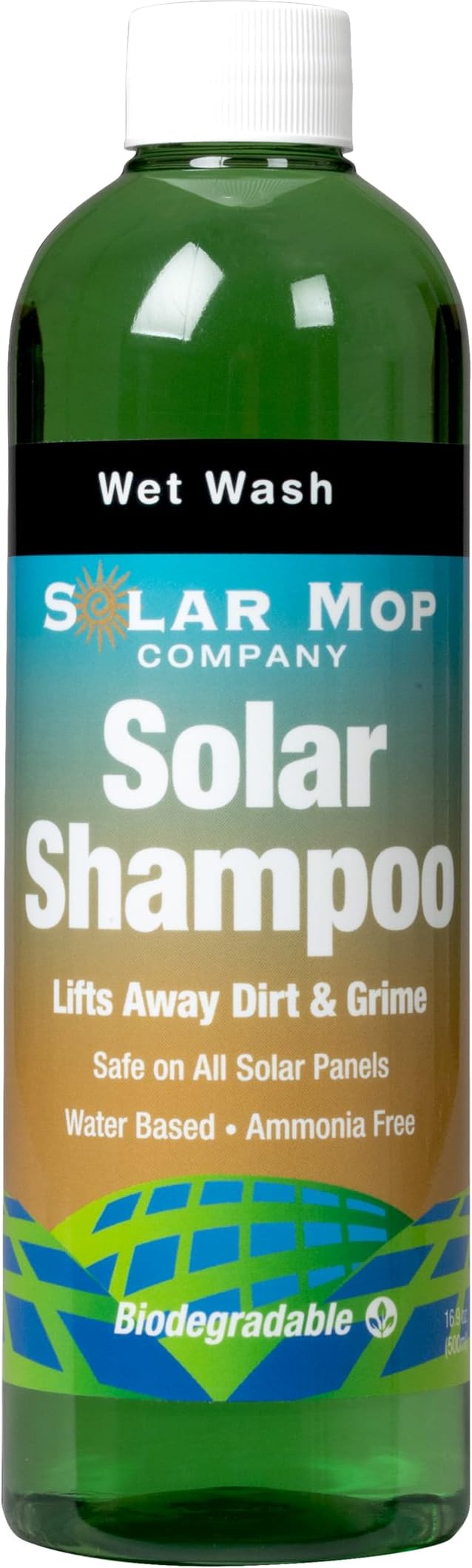 Solar Panel Cleaning Kit with Shur-Line Extension Pole (4'- 9') - Wet or Waterless Wash Wax for Cleaner More Efficient Energy Production