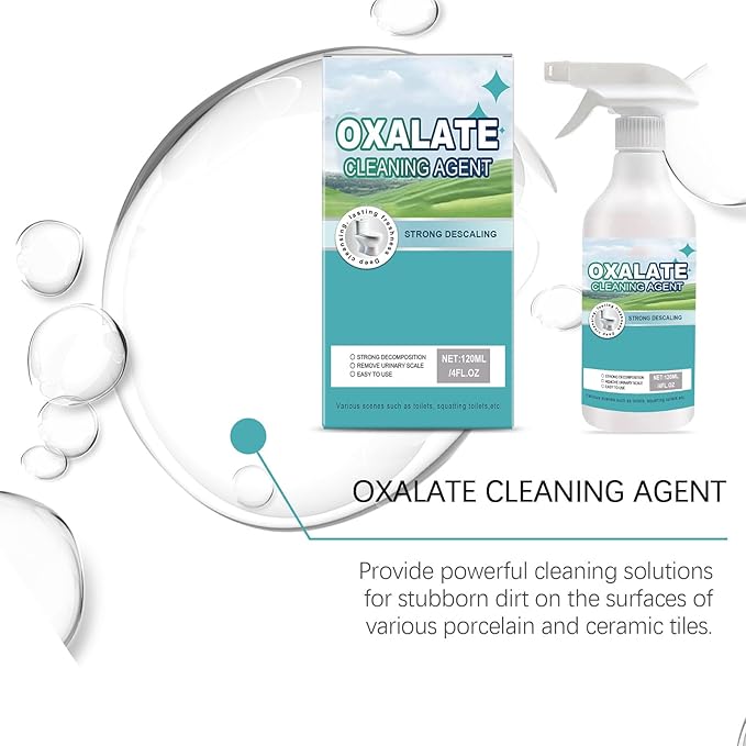 Oxalic Acid Cleaner, Multi-purpose Oxalic Acid Stain Removal Cleaning Spray, High Concentration Oxalic Acid Toilet All-Purpose Cleaner, For Floor Tile Countertop (2PCS)