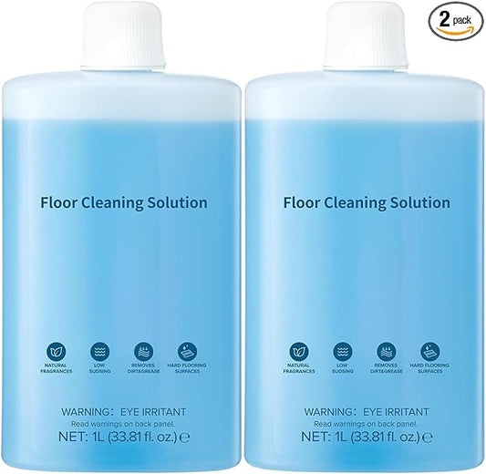 2-Pack Floor Cleaning Solution Compatible with Roborock Saros S8 S7 Q Revo Q Series Floor Cleaner for Hardwood, for Robot & Wet Dry Vacuums Mopping 2L, 33.8 Fl. OZ Original Flavor