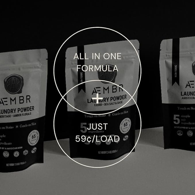 Luxury Laundry Powder | Clean Natural Non-Toxic Healthy Laundry Detergent | Made in USA with Natural Ingredients | Aristocrat Scent (Patchouli & Musk)