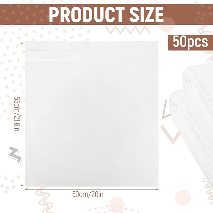 50Pcs 20" x 20" Commercial Cold Brew Coffee Filters for 5 Gallon Buckets, Cold Brew Bags Disposable for Commercial Model Cold Brew Coffee Makers
