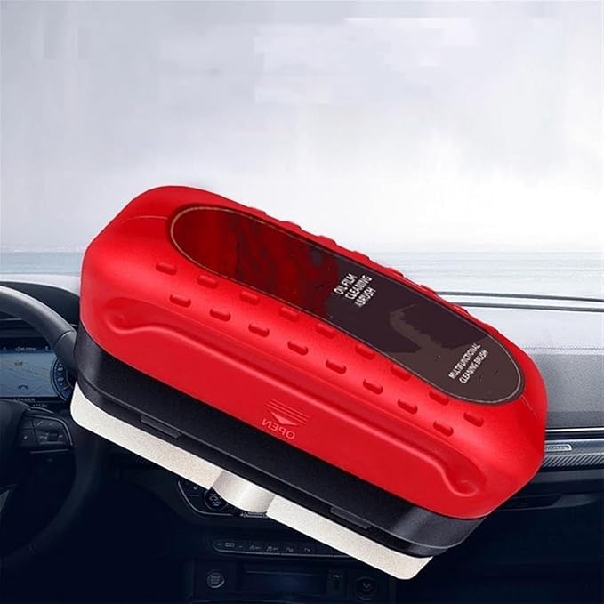 Glass Cleaner, Automotive Oil Film Cleaning Brush, Glass Cleaning Board, For Car Window, Glass(2, Red)