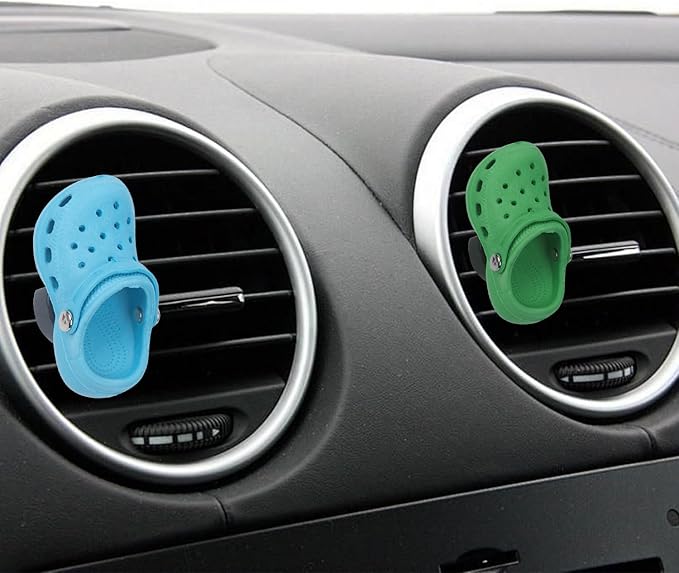 Refillable Shoes Car Air Freshener for Women, 4 PCS Fun Car Air Freshener Vent Clips Accessories Cute for Car (12 PCS Fragrance Pads)