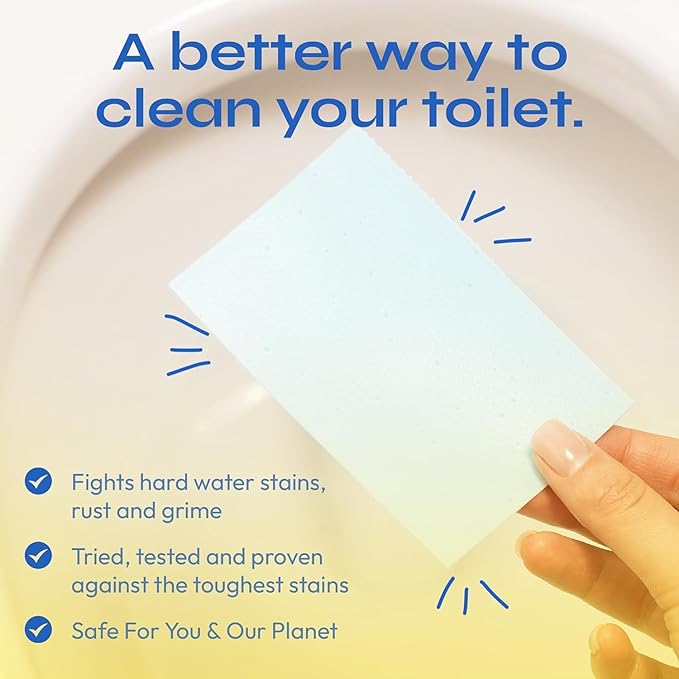 FOMIN Non-Toxic Toilet Bowl Cleaner Strips - (90 Strips) - Plastic-Free, Septic Safe Toilet Cleaning Strip, Remove Stains & Odors - The Ultimate Cleaning Solution