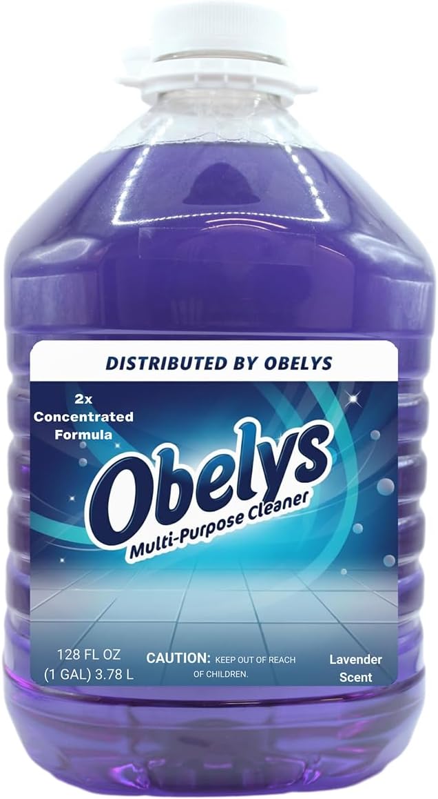 Lavender Scented Multi-Purpose Cleaner - 128 Fl OZ (1 Gallon) Concentrate for Home & Commercial Use - 2x Concentrated - Long Lasting, Fresh Floral Scent