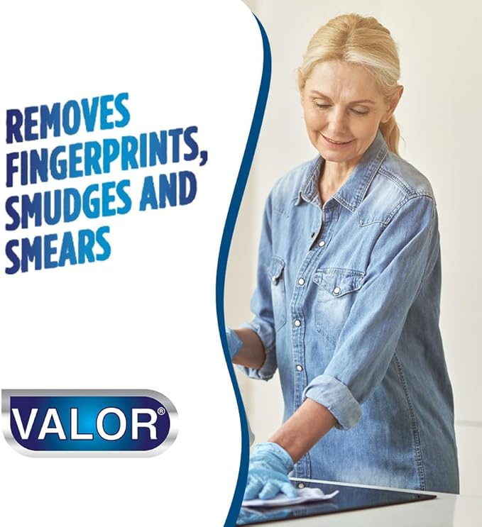 Valor Glass Cleaner Trigger Sprayer – Streak-Free Shine for Glass & Mirrors, 32 fl oz (32 Fl Oz (Pack of 12))