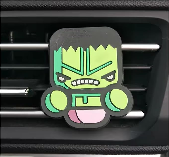4 Pcs Cartoon SuperHero Car Air Vent Clip Decorations – Kawaii Car Air Fresheners, Interior Accessories for Women and Men – Cool Car Dashboard Decor, Personalized Gift