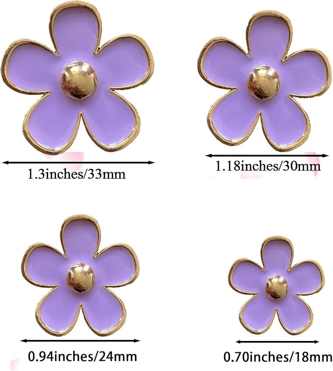 4PCS Daisy Flower Air Vent Clip Air Conditioning Outlet Clip Car Air Freshener Clip Car Interior Decor Charm Colorful Car Interior Accessories for Girls Women (Purple)