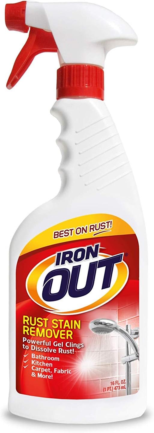 Iron Out Rust Stain Remover Spray Gel, 16 Fl. Oz. Bottle 3-Pack
