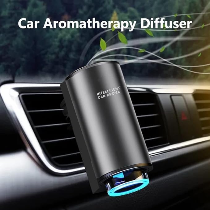 Smart Car Air Freshener Diffuser, Aromatizante para Carro Inteligente Intelligent Car Aroma (Diffuser+3pcs Oils,White Tea)
