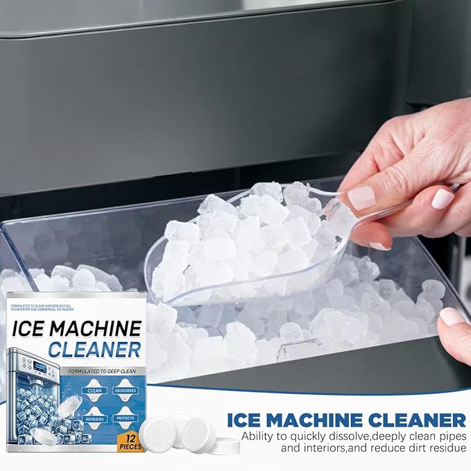 Ice Machine Cleaner Maker Descaler - 24 Clean Tablets for Ice Machine, Compatible with Opal, Kitchenaid, Helps Remove Hard Wate