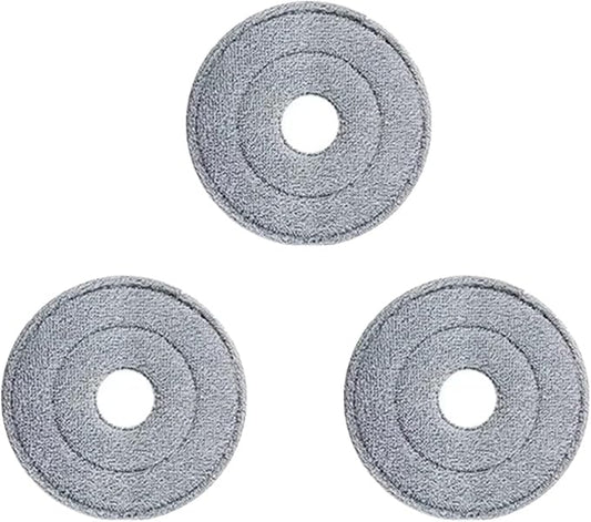 1-10pcs Round MOP Head Cloth Spin Wring For Cleaning Floors Pad Home Replacement Universal Accessories 360 Rotating Barrel Towel(3pcs gray)