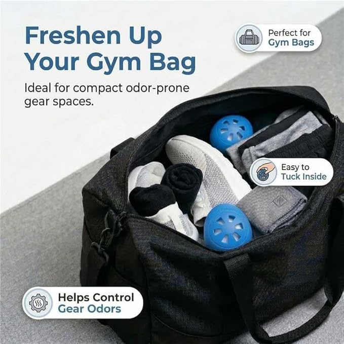 Air Jungles Odor Deodorizer Balls for Shoes, Fresh Linen Scent, Natural Tea Polyphenols and Essential Oil, Long Lasting Odor Eliminator Air Freshener Twist Ball, Upgraded Formula
