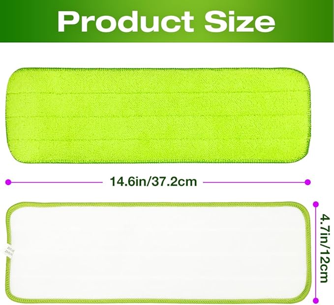Spray Mop for Swiffer PowerMop Microfiber Multi-Purpose Cloth,5 Pack Upgraded Replacement Refills Reusable Flat Replacement Heads Pad Refills 7 Videos Swiffer PowerMop