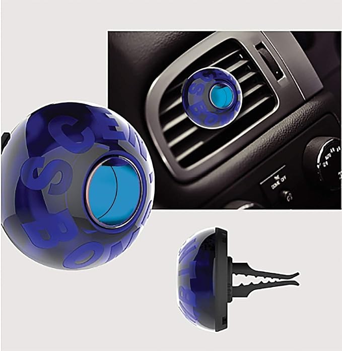 Scent Bomb Air Freshener Bundle - 1 oz & 8 oz Bottle Sprays, Vent Clip, Organic Cans, Hanging Circle - Continuous Freshness & Long-Lasting Odor Eliminator for Car, Home, Bathroom - Hawaiian Blue