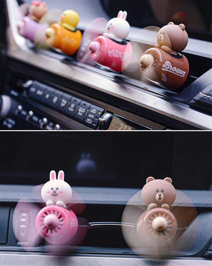 DAYUJIAN Cute Car Diffuser - Rotating Propeller Air Outlet Vent Fresheners, Aromatherapy Ornament, Air Freshener for Cars