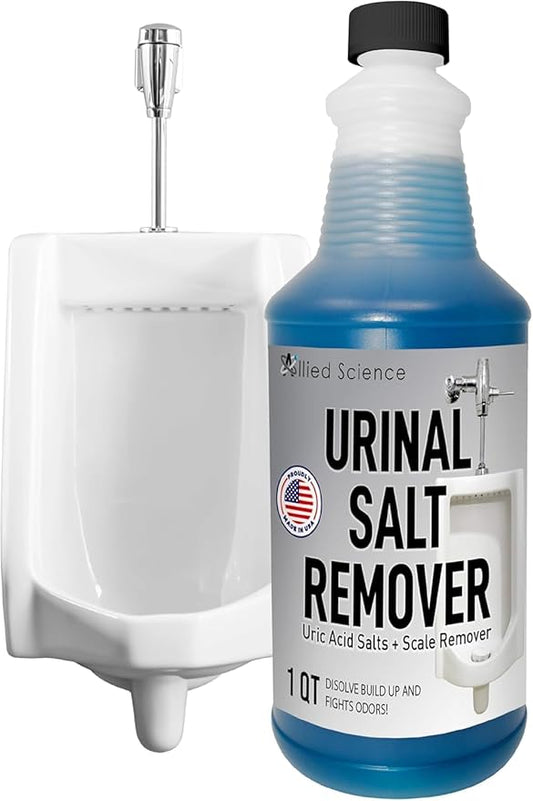 Urinal Salt, Calcium and Mineral Scale Remover - Eliminates Urine Odor, Destroys Uric Acid Salt, Deposit Buildup