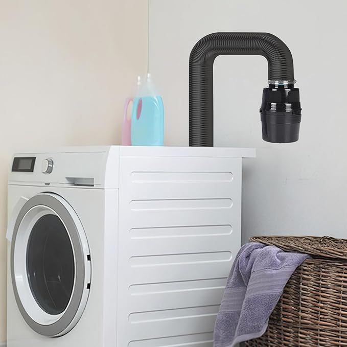 Upgraded Version - VIWINVELA 3 IN 1 Indoor Dryer Vent Kit with Lint Trap Dryer Lint Catcher Water Filter Bucket for Electric Dryer (Black Dryer Vent Bucket without Hose)