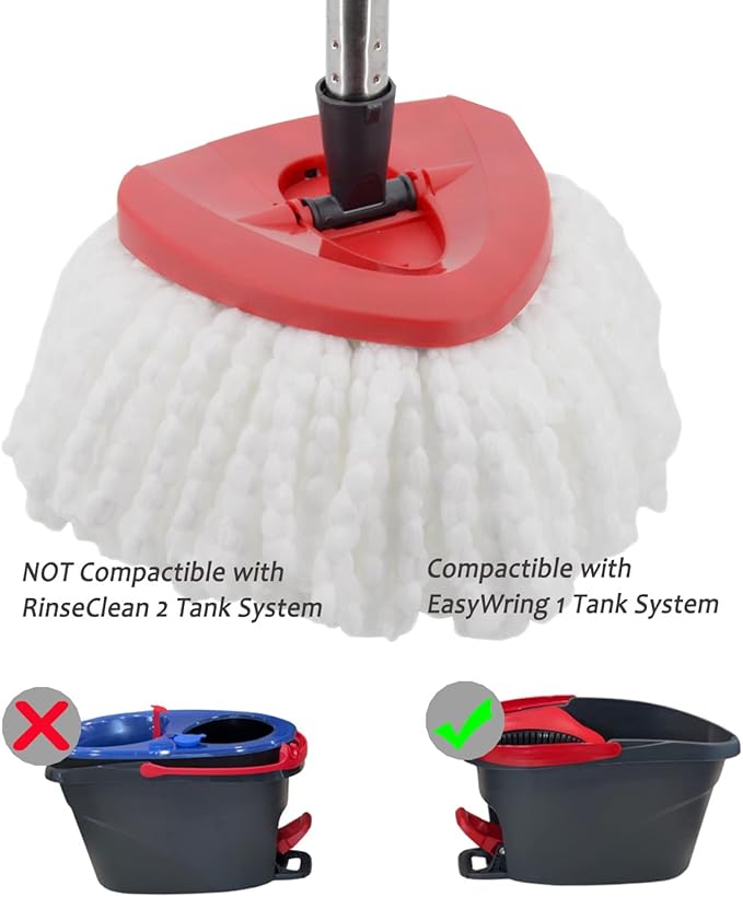 5 Pack Spin Mop Replacement Heads Mop Refills Microfiber Mop Replace Heads Safe for All Hard-surfaced Floors