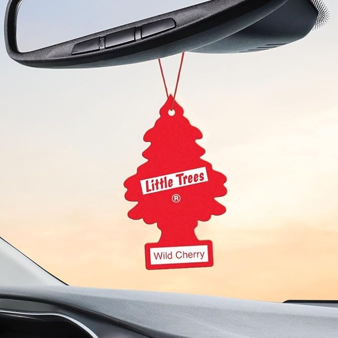 LITTLE TREES Car Air Freshener | Hanging Paper Tree for Home or Car | Wild Cherry | Pack of 6
