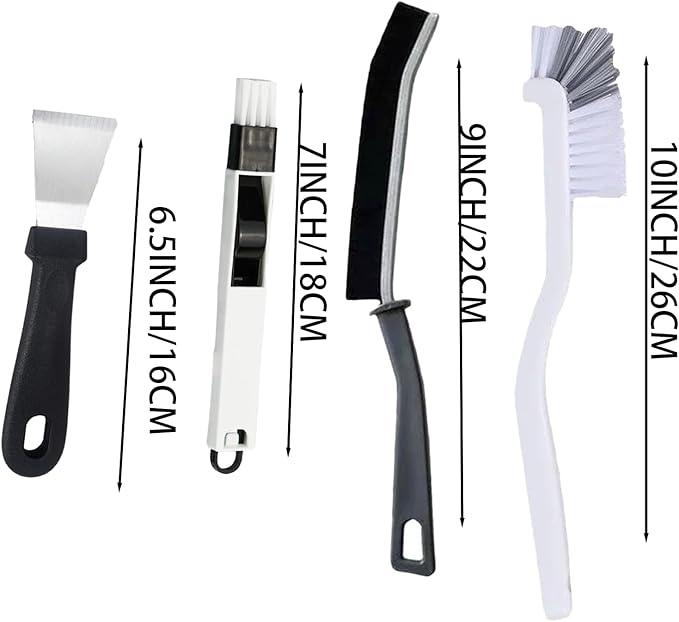 17Pcs Crevice Cleaning Brush Tool Multifunctional Hard Bristle Gap Cleaning Supplies for Bathroom Grout Sink Bathtub Shower Corner Kitchen Toilet Window Track Brushes Small Spaces