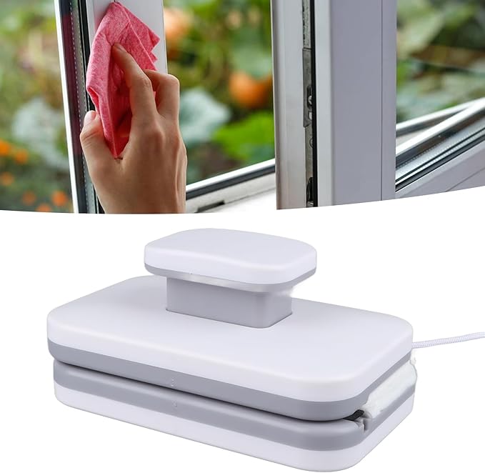 generic 3-10MM Double Sided Magnetic Window Cleaner for Glass-High Floor Window Washing Tool with Scraper, Safe Indoor/Outdoor Cleanings for