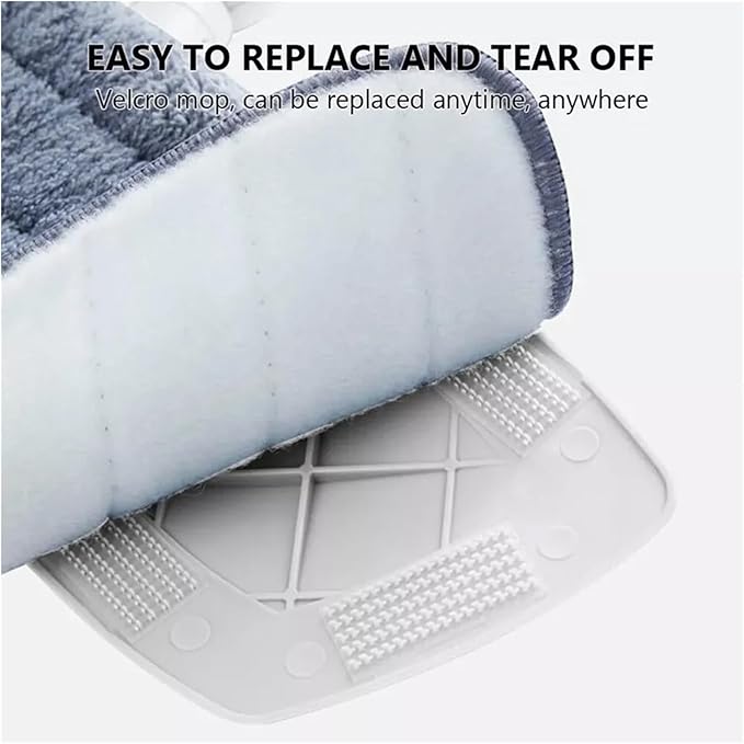 Spray Mop Reusable Rotating Magic Flat Mops with Microfiber Pads Wet and Dry Cleaner Household Cleaning Tools Accessories(1mop1cloth)