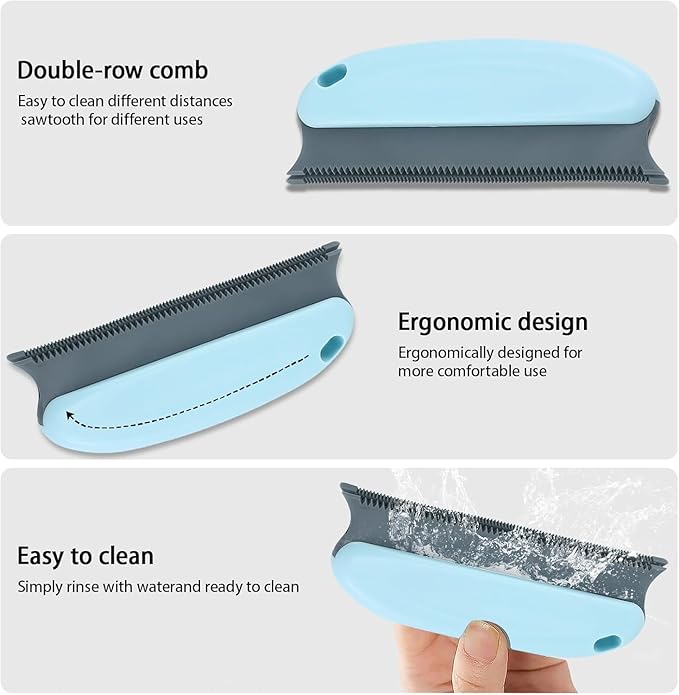 9 Pcs Pet Hair Remover, Portable Dog Cat Hair Remover, Lint Remover, Reusable Pet Hair Removal Tool, Lint Shaver Cleaner Pro, Carpet Scraper for Couch Furniture, Blanket, Clothing, Carpet, Rugs