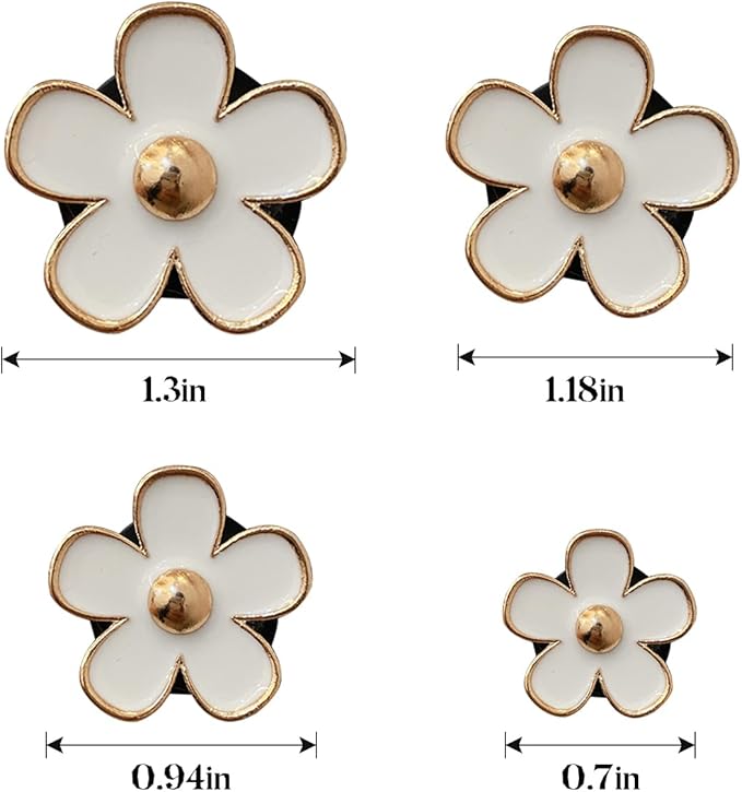 8PCS Car Daisy Flower Air Vent Clip, Cute Auto Outlet Air Conditioning Clip, Sweet Girly Vehicle Fresheners Gift for Women Girls, Car Interior Decor Universal Fit（White）