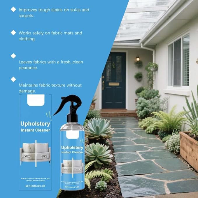 Fabric Cleaner and Stain Remover Spray - Quick-Dry, No-Rinse Formula for Upholstery, Sofa, Carpet, Car Seats, Clothes | Gentle on Delicate Fabrics, Portable Spot Cleaner