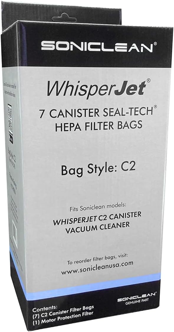 Soniclean WhisperJet C2 Canister Filter Bags with Sound-Dampening Technology