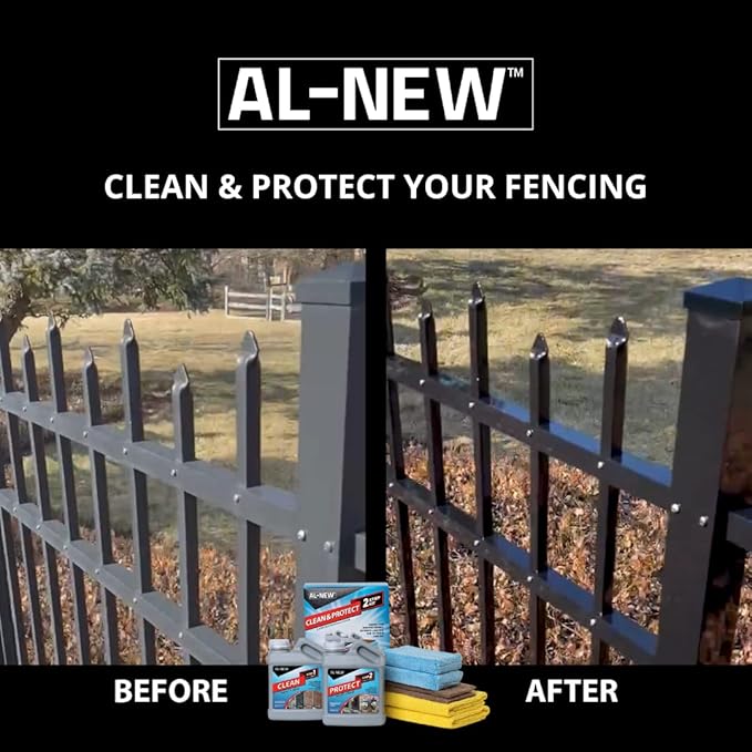 AL-NEW 2 Step Clean & Protect Kit | Clean, Restore, & Protect Your Outdoor Patio Furniture, Garage Doors, Exterior Lights, Window Frames, and More (16 Ounce Kit)