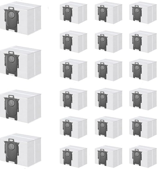 ApexOne 22 Packs Vacuum Dust Bags for Roborock S8 Pro Ultra/ S8+/ S7 Max Ultra/ S7 MaxV Ultra/ Q5+/ Q7+/ Q7 Max+/ Q5 Pro+/ Q8 Max+ Clean Base Automatic Dirt Disposal Cleaners, 3L Large Capacity
