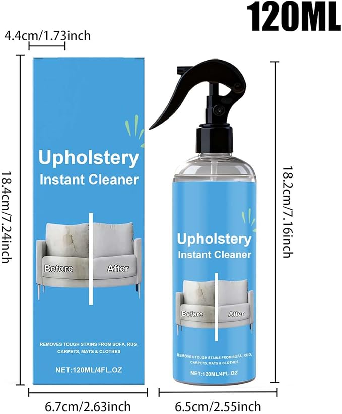 Textile Refresher - Fabric Cleaner for Furniture Care | Fast Evaporating 120ml Formula, No Rinse Application, Free Action with Odor Neutralizing Boost & Color Friendly Blend for Home, Bedroom,