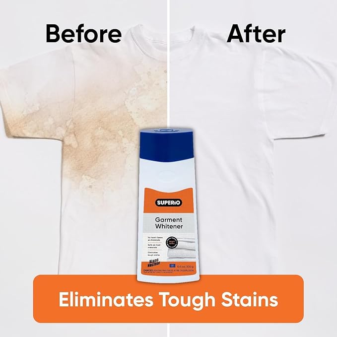 Garment Whitener Wool Cleaner 10.5 Oz, Wool Whitener for Tzitzit and Talit European Made, Safe for Most Materials, for Whites use Only, 2 Pack