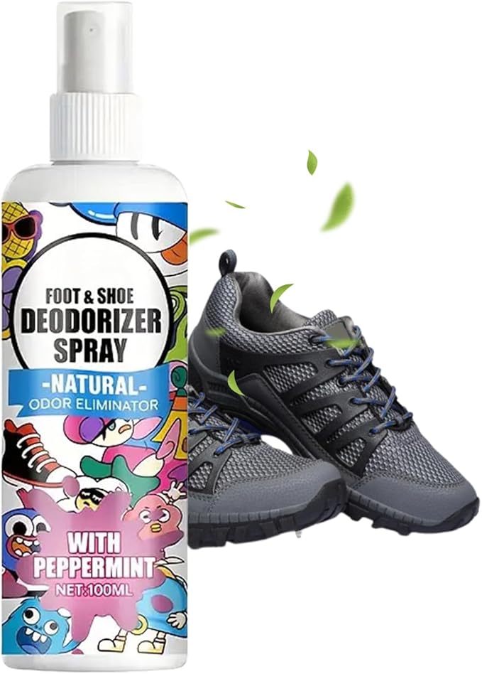 Foot Odor Freshening Spray – Shoe Deodorizer, Fast Acting Long Lasting Odor Removal Mist | Refreshing Anti Smell Formula, Easy Use Spray Design for Sneakers Boots Socks Shoes