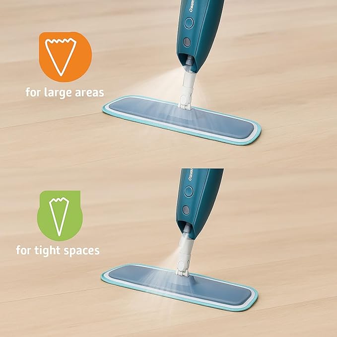 Spray Mop for Floor Cleaning – Microfiber Flat Mop with 2 Spray Modes, 34 oz Refillable Bottle, Ergonomic Handle, Swivel Head, for Hardwood, Tile, Laminate & Vinyl Floors
