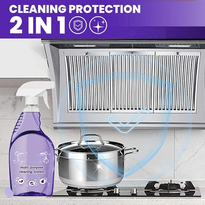 Spray Oven Cleaner & All-Purpose Cleaner, Multi-Surface Cleaning Spray with Concentrated Tablets for Grill, Kitchen, Bathroom, Home (6pcs)