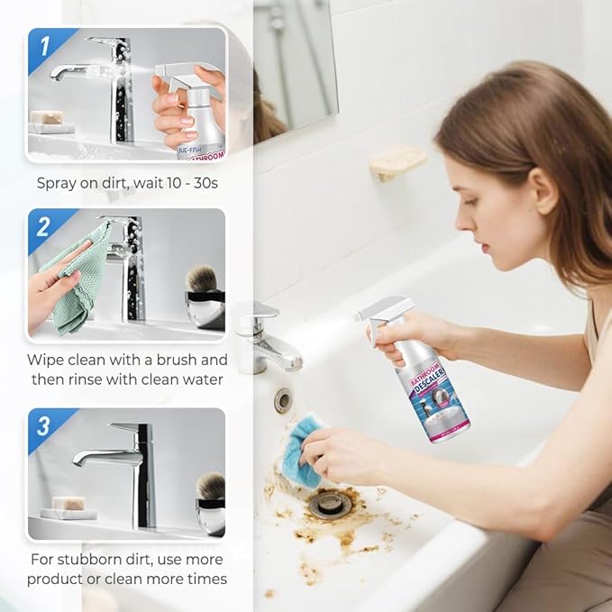 Bathroom Descaler Foam Cleaner, 2026 New Foam Spray Cleaner, Multipurpose Stubborn Stains Remover for Kitchen Bathroom, Hard Water Stain Remover for Home Use (1 Pcs)