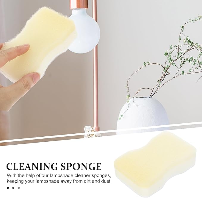 Operitacx 15pcs Lampshade Cleaning Sponges Fabric Cleaner Pads Reusable Dry Dust Remover for Lampshades Curtains Pet Hair and Soot Removal Household Cleaning