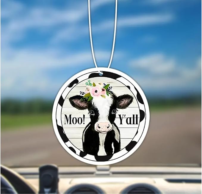 Rawan Car Air Freshener, Funny Cow Car Accessories, Hanging Fresheners for