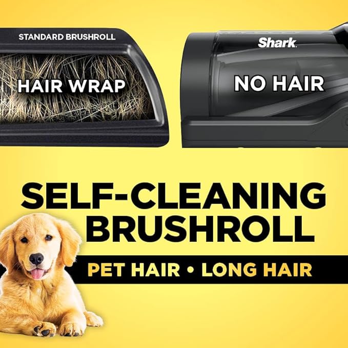 Shark Detect Ultralight Corded Stick Vacuum with Direction Detect and Self-Cleaning Brushroll, Powerful Hair Pickup, Ultra-Lightweight, Crevice & Upholstery Tool Included, Evergreen, HZ752